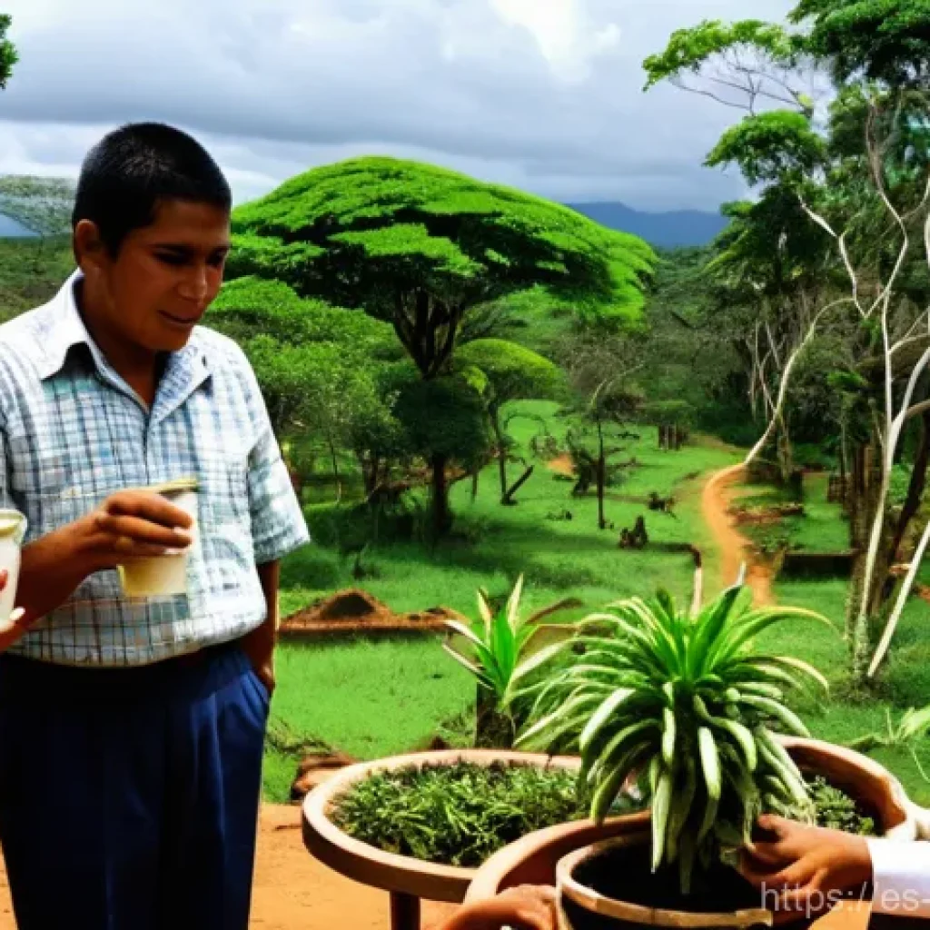 과라니족과 파라과이 문화 - **"Tereré Circle in a Paraguayan Patio"**
A group of diverse Paraguayan adults, ranging from you...